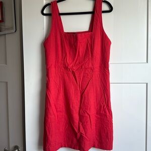 Old Navy Red Linen Blend Dress